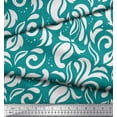 thumbnail image 2 of Soimoi Green Cotton Poplin Fabric Filigree Damask Fabric Prints By Yard 56 Inch Wide, 2 of 3