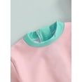 thumbnail image 5 of Suealasg Toddler Baby Girl Rash Guard Swimwear +Swimming Hat Bow Print Long Sleeve Swimsuits Romper Infant 2Pcs Summer Bathing Suits, 5 of 7