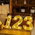 thumbnail image 5 of Gold Marquee Letters 5 LED Numbers Light LED Light Up Letters Warm White LED Letter Lights, 5 of 7