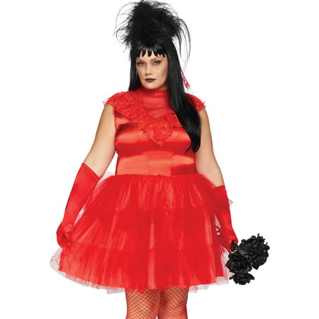 Leg Avenue Women's Plus-Size Beetle Bride 80's Halloween Costume