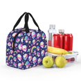 thumbnail image 4 of Yiaed Skull mushroom rainbow space Print Insulated Lunch Bag Reusable Cute Tote Lunch Box, Leakproof Cooler Lunch Bags for Work Office Travel School Picnic, 4 of 5