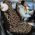 thumbnail image 2 of Uorisanigo Car Seat Covers Cheetah Leopard Print High Back Automotive Seat Covers 2 Front Seats Soft and Comfortable Full Wrapping Edge Seats Cover Universal for SUVs Trucks Van Sedans, 2 of 7