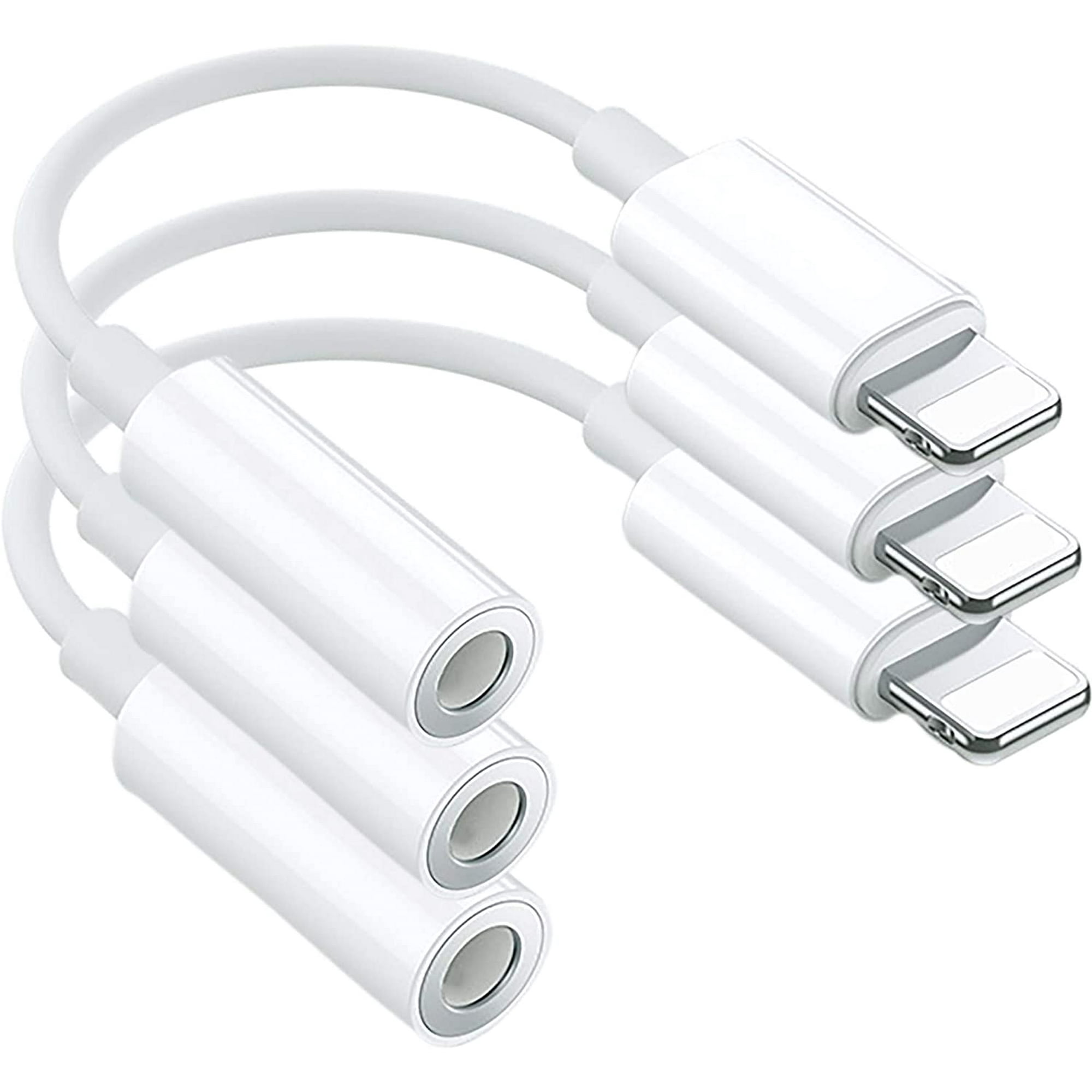 Pack Lightning to mm Headphone Jack Adapter Connector Aux