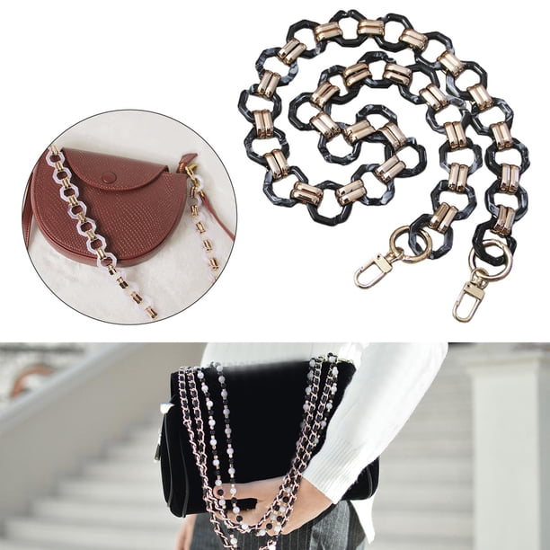 Cadena de repuesto desmontable con hebillas para bolsas DIY para , bandolera , Negro 31.50 pulgadas BLESIY Cadena de repuesto