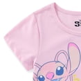 thumbnail image 4 of Disney Lilo & Stitch Short Angel Sleeve T-Shirt and Bike Shorts Set (Girls), 2 Piece Set, Sizes 4-12, 4 of 8