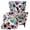 Abstract Geo Ink Print, variant on Chririnla 2 Piece Washable Single-Seat Wingback Armchair Covers, Blue & White Floral Bird Branch Pattern Stretch Polyester Non-slip Wingback Chair Cover for Living Room Bedroom