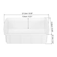 thumbnail image 2 of Unique Bargains 8'x5'x2' Plastic Lab Tray Rectangle Utility Stackable Box Crafts Organizer White, 2 of 5