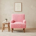 thumbnail image 4 of Leumius Modern Accent Chair with 9" Solid Wood Legs, Comfortable Upholstered Corduroy Armchair for Living Room Bedroom, Office Pink, 4 of 7