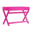 thumbnail image 4 of Linon Peggy Wood Two Drawer Writing Desk in Pink, 4 of 19