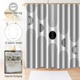 thumbnail image 5 of Boho Shower Curtains for Bathroom Mid Century Minimalist Abstract Aesthetic Modern Bathroom Decor Curtain Machine Washable Waterproof Fabric with 12 Hooks (White Minimalist, 72" x 72"), 5 of 6
