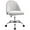 Grey, variant on WOLEGEDO Office Chair Armless Cute Desk Chair Modern Adjustable Swivel Padded Fabric Vanity Task Computer Chair Home Office Desk Chairs with Wheels Grey