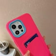 thumbnail image 7 of Compatible with iPhone 14 Pro Max Case with Card Holder Silicone Shockproof Protective Phone Case Slim Anti-Scratch Microfiber Lining Grade Drop Protection Cover Blue Purple, 7 of 7