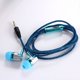 thumbnail image 2 of 5X H-169 3.5mm MP3 MP4 Subwoofer de Cableado Cordon , Auriculares Universales de Musica con Control de Alambre de Trigo (Azul), 2 of 5