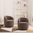 thumbnail image 7 of Swivel Barrel Chair Set of 2 ,Modern Round Accent Armchairs,Teddy Fabric Comfy 360 Degree Swivel Single Sofa for Nursery,Living Room,Bedroom, 7 of 7