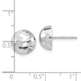 thumbnail image 2 of FJC Finejewelers 14 kt White Gold Bright Cut Polished 10mm Button Post Earrings 9.9 mm x 9.9 mm, 2 of 6