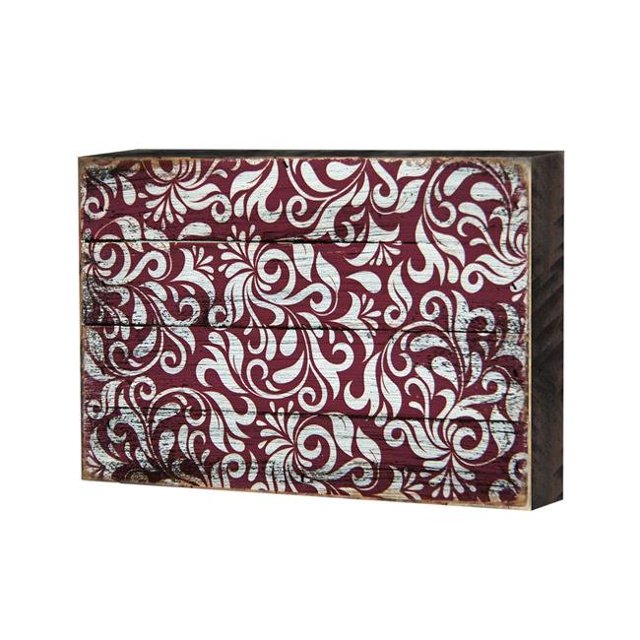 Designocracy 95001-08 Décoratif à Motifs Rustiques en Bois Bloc Design Art Graphique