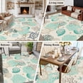thumbnail image 5 of Ocean Coastal Area Rug 6x9 FT, Non Slip Living Room Throw Carpet, Vintage Sea Turtle Coral Shell Starfish Washable Soft Large Floor Carpet Non-Shedding Rug for Bedroom Dining Room Play Room, 5 of 9
