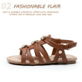 thumbnail image 3 of Girls Summer Gladiator Sandal, Kids Casual Open Toe Strappy Sandals, 3 of 6