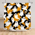 thumbnail image 4 of Tchckioa Halloween Funny Cartoon Spooky Shower Curtain,Waterproof Hooks Bath Curtain for Bathtub,47x72, 4 of 6