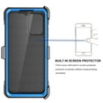 thumbnail image 3 of For Motorola Moto G 5G 2024 Phone Case, with [Built-in Screen Protector] and Belt Clip Holster, eBizWare Shockproof Heavy Duty Protective Rugged Case Kickstand Cover for Moto G 5G 2024 - Blue, 3 of 9
