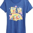 thumbnail image 3 of Spongebob Squarepants - Cute Face Rainbow Women's Short Sleeve Graphic T-Shirt, 3 of 6