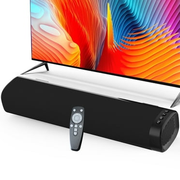 Kivdit Sound Bar for TV,50W Bluetooth Soundbar with Subwoofer,Surround Sound System for Home Theater Audio,Optical/ARC/AUX/USB Connection,Wall Mountable
