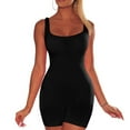 thumbnail image 2 of Tuphregyow Women's Solid Color Yoga Jumpsuit Comfortable Romper for Casual and Sports, Summer Beachwear Athletic Workout Women Slim Jumpsuit Black S, 2 of 5