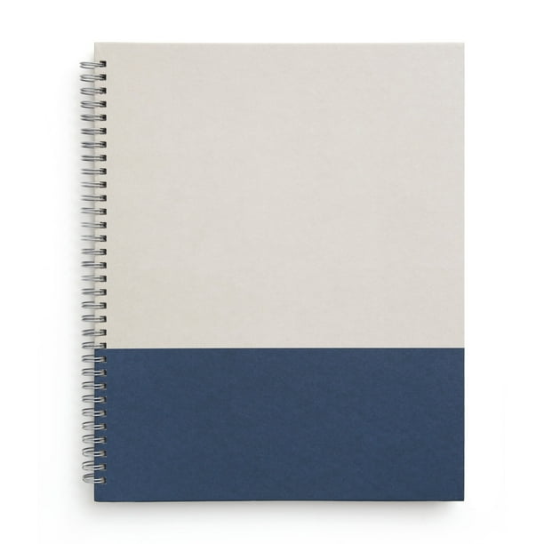 TRU RED Large Hard Cover Ruled Notebook Gray/Blue TR55737