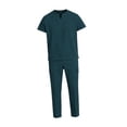 thumbnail image 1 of Conjunto de uniforme médico moderno con pantalón suave con cordón ajustable para peluquería canina, spa y salón de belleza. XXL, 1 of 8
