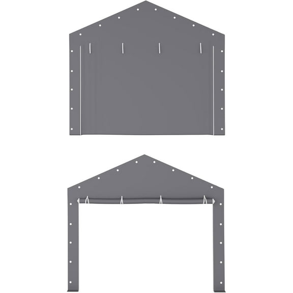 Wildbreak Carport Door Replacement 13 x 8.85 ft for Portable Garage 13' x 20' & 13' x 25', Gray