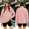 thumbnail image 4 of Rciityk Women's Fleece Quarter Zip Stand Collar Long Sleeve Sweatshirt with Pockets, Soft Midweight, Plus Size, 4 of 9