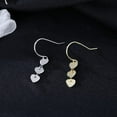 thumbnail image 6 of Solid 925 Sterling Silver Love Heart Drop Earrings for Women Teens Sweet Heart Dangle Earrings Hook Earrings, 6 of 16