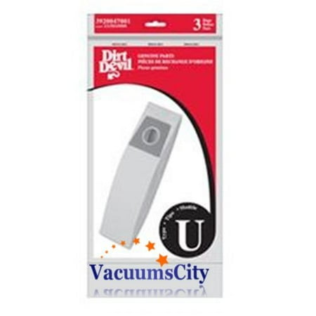 Dirt Devil Upright Vacuum Cleaner Type U Bags 3 Pk Genuine Part Dirt Devil Upright Vacuum Cleaner Type U Bags 3 Pk Genuine Part 3920047001