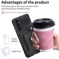 thumbnail image 6 of Phone Case for Samsung Galaxy A54 5G Wallet Cover with Tempered Glass Screen Protector and Wrist Strap Lanyard RFID Credit Card Holder Ring Stand Cell Accessories A 54 54A SM A546U 2023 Women Black, 6 of 14