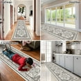 thumbnail image 5 of Findosom 2'x10' Runner Rugs for Hallway Machine Washable Runners Rug,Vintage Runner Rug Non Slip Kitchen Runner Rug Medallion Carpet Runner for Bedroom Laundry Entrance,Gray, 5 of 10