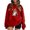 Red, variant on Halloween Sweatshirt for Women Hoodless Sweatshirt Casual Crewneck Long Sleeve Pullover for Fall Winter Wear Pink S