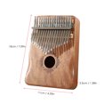 thumbnail image 4 of Piano de pulgar Kalimba Thumb Piano 17 Keys Instrumentos musicales Portable Finger Piano Regalos para niños y adultos Principiantes Meterk Piano de pulgar, 4 of 6