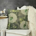 thumbnail image 2 of Dandelion Throw Pillow Cushion Case, Blowball Flower Pattern with Retro Inspirations Summer Flora Design, Decorative Square Accent Pillow Cover,Apple Green Emerald, 2 of 5