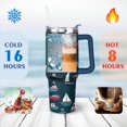 thumbnail image 4 of 40oz Ocean Nautical Anchor Stainless Steel Flip Straw Tumbler Spill Proof Travel Cup Double Wall Vacuum Insulated Coffee Mug with Top Handle, 4 of 6