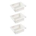 thumbnail image 3 of KAKOWELY 3pcs Refrigerator Fruit Vegetable Storage Box Drain Storage Crisper Container for Home Store Restaurant (White),8.27"X6.3"X3.15", 3 of 4