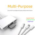 thumbnail image 3 of Adecuado para lector de tarjetas Android Apple, transferencia de teléfono SD USB, lector de tarjetas OTG tipo C todo en uno, portabilidad, transferencia de datos eficiente, 3 of 6