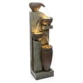 thumbnail image 5 of Alpine Corporation 4-Tier Cascading Pot & Bowl Fountain, Polyresin Brown, 11" x 11" x 11", 5 of 12
