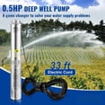 thumbnail image 3 of CAFORKP Stainless Steel Submersible Pump 0.5HP, 28GPM 167ft Head, 4" Deep Well Pump 115V, 3 of 11