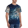 thumbnail image 2 of Vsdgher White Jellyfish Dansing in the Ocean Print Men's Dry Fit Mesh Athletic Shirts Moisture Wicking Tennis T-Shirt Tops, 2 of 9