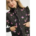 thumbnail image 5 of GARDEN NAKED Ruffled Quilted Floral Snap Down Vest, 5 of 5