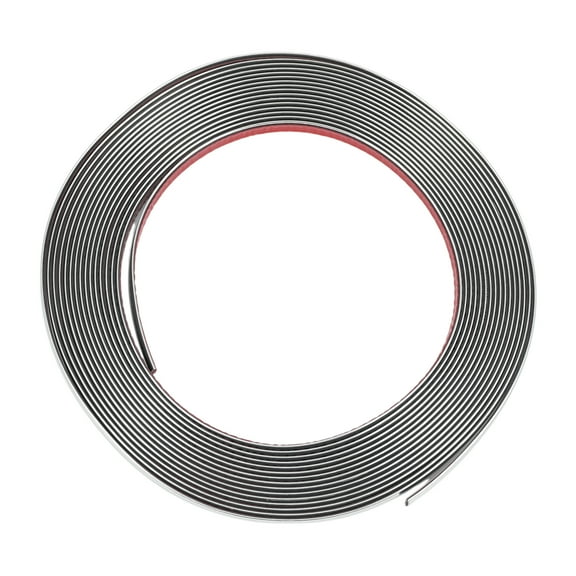 Unique Bargains 1/4" 6mm Width 33Ft 1000cm Length Window Trim Strip Kit Silver Tone