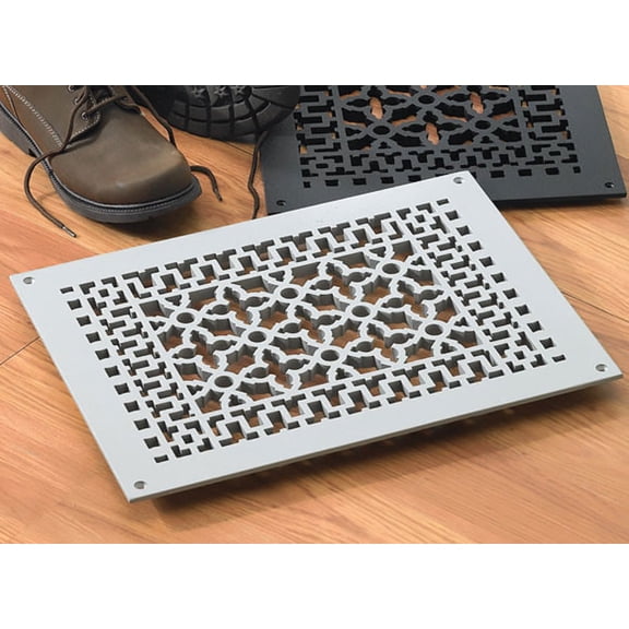 Reggio Registers 1216-Ah Scroll Series 10" X 14" Grille - Grey