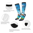 thumbnail image 5 of Fotbe Astronaut Tropical Dolphin print Women's Men's Novelty Crew Socks Cotton Socks Knee High Socks for Walking,Running,Nurses,Pregnancy, 5 of 8