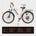 thumbnail image 6 of Actbest 26" Electric Bike for Women, 500W Powerful Motor, 48V 7.8Ah Battery, 7-Speed, Front Suspension, LCD Display, Wide Saddle, Mountain E-Bike for Adults, 6 of 6
