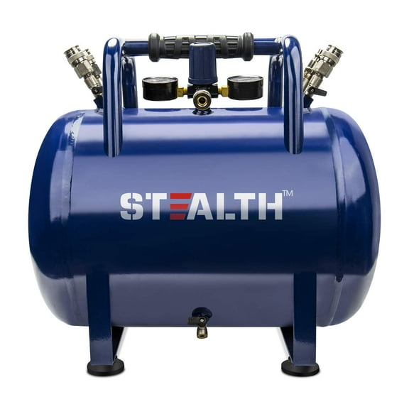 Stealth Ultra Quiet 10 Gallon 225 PSI Portable Electric Oil-Free Air Compressor, Professional Series